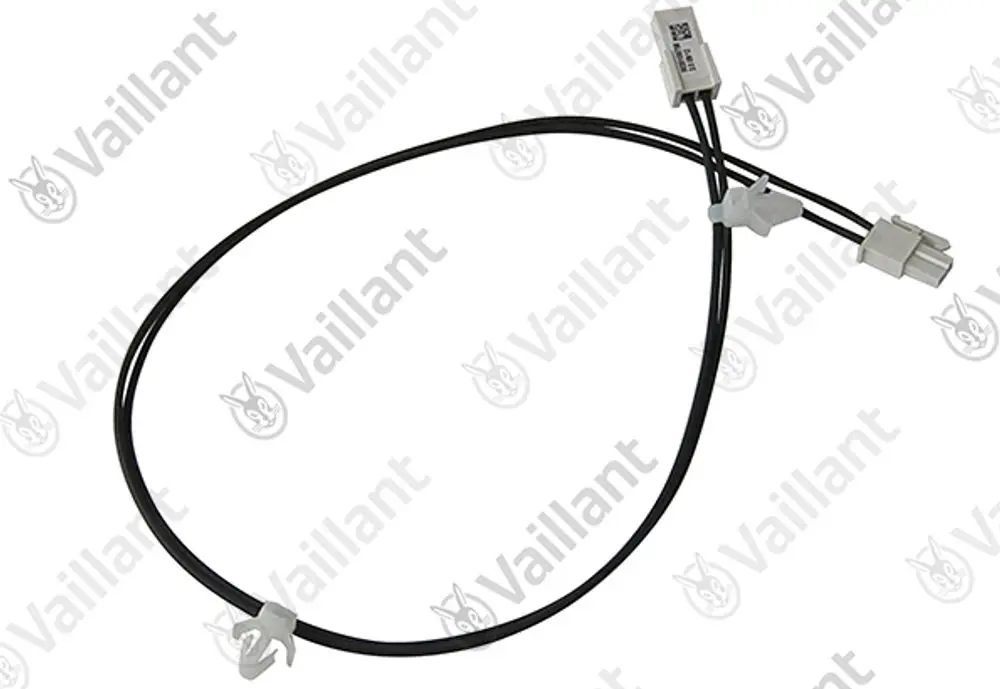 Vaillant Kabel mit mehreren Steckverbindungen, schlankem Design und schwarzem Kabel, geeignet für Anschluss in Heizsystemen.